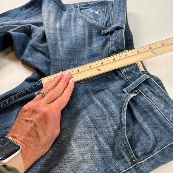 Hudson Jeans Made In USA Straight Leg Cuffed Denim Size 27 - Picture 11 of 12
